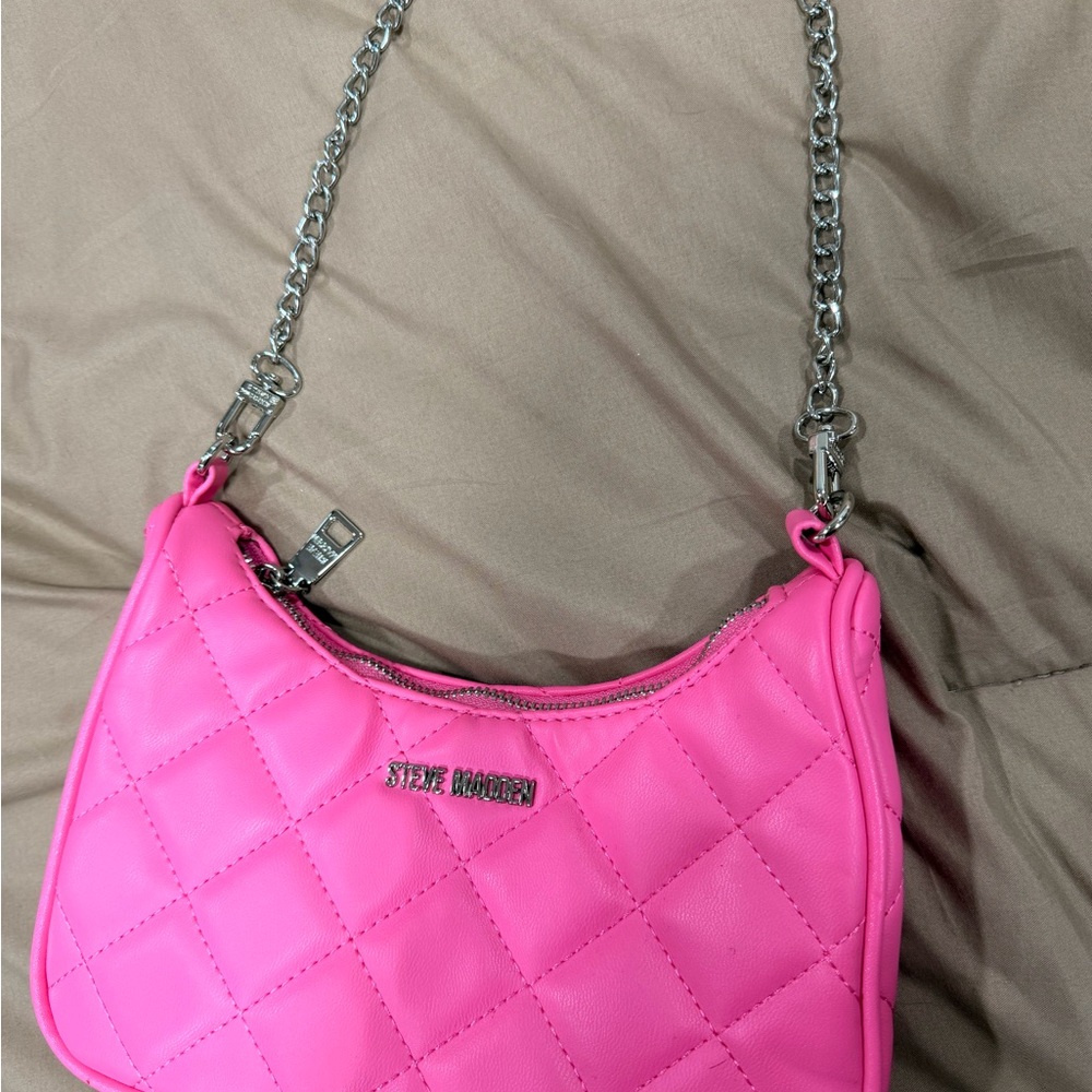 Steve Madden Vibrant Pink Quilted Shoulder Bag (BRAND NEW NEVER USED)